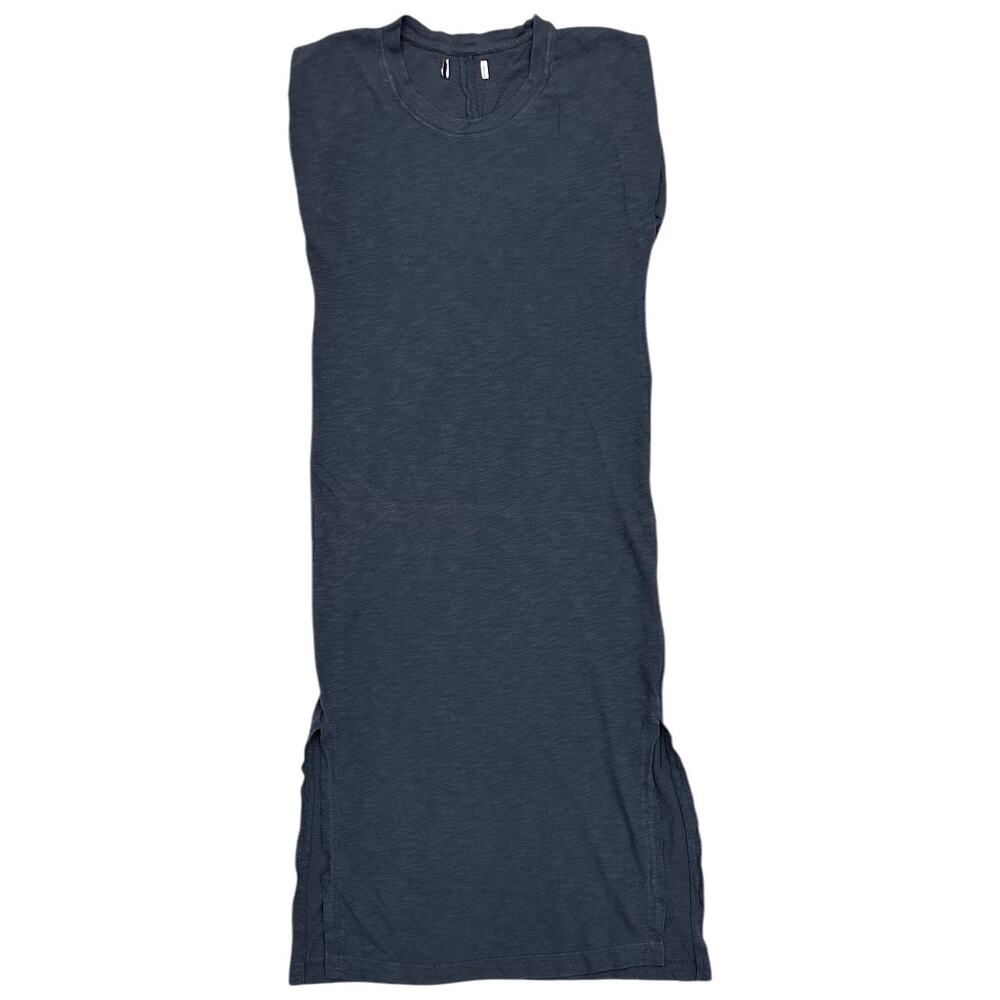 Rowan Women's Georgia Slub Cotton Muscle Long Tank Dress in Faded Blue
